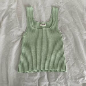 John Galt green sweater tank top